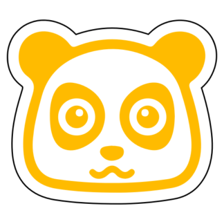 Adorable Cute Panda Sticker (Yellow)